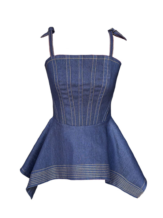 Denim Corset Top