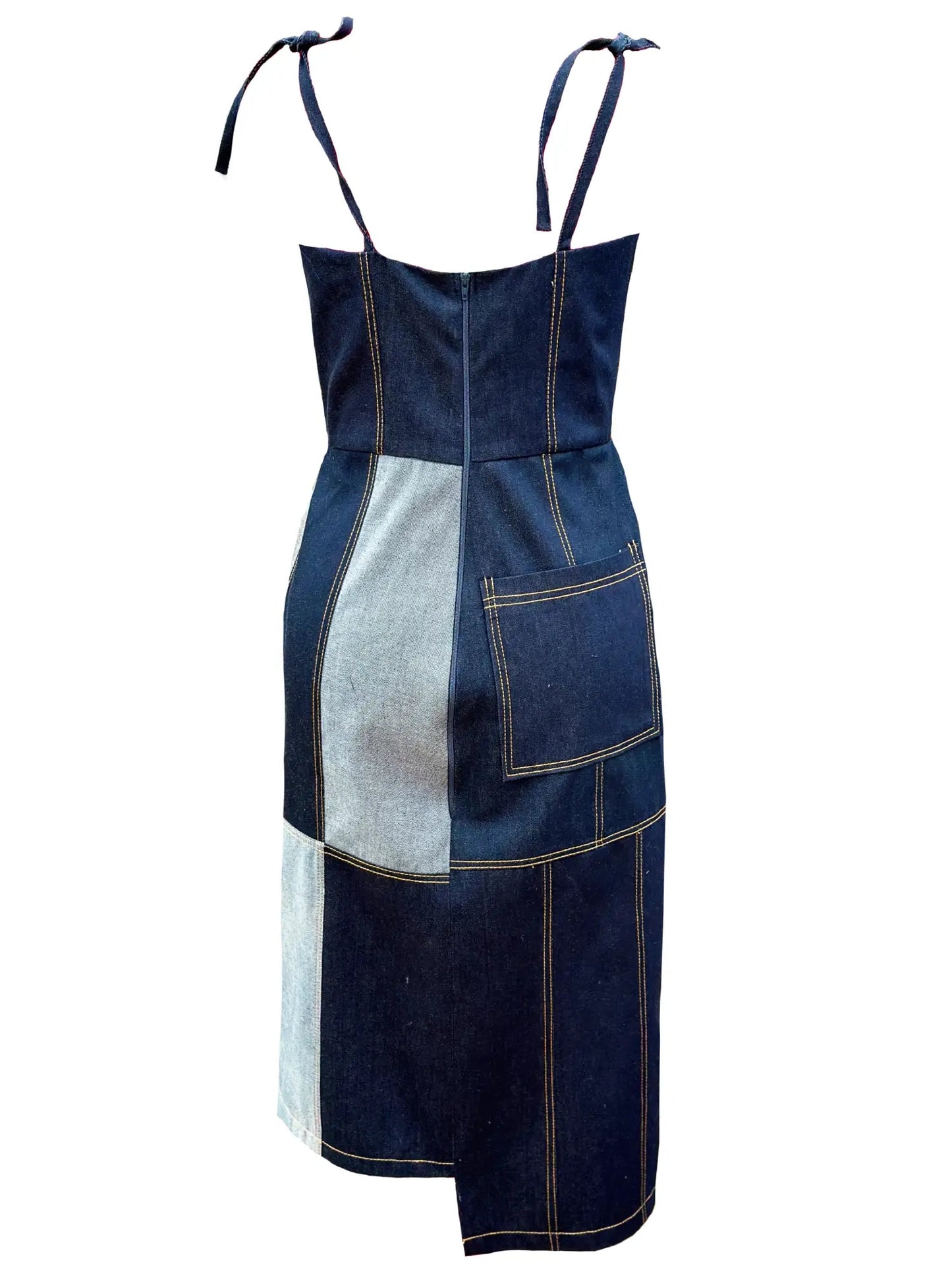 Asymmetrical Denim Dress - Asi Masili