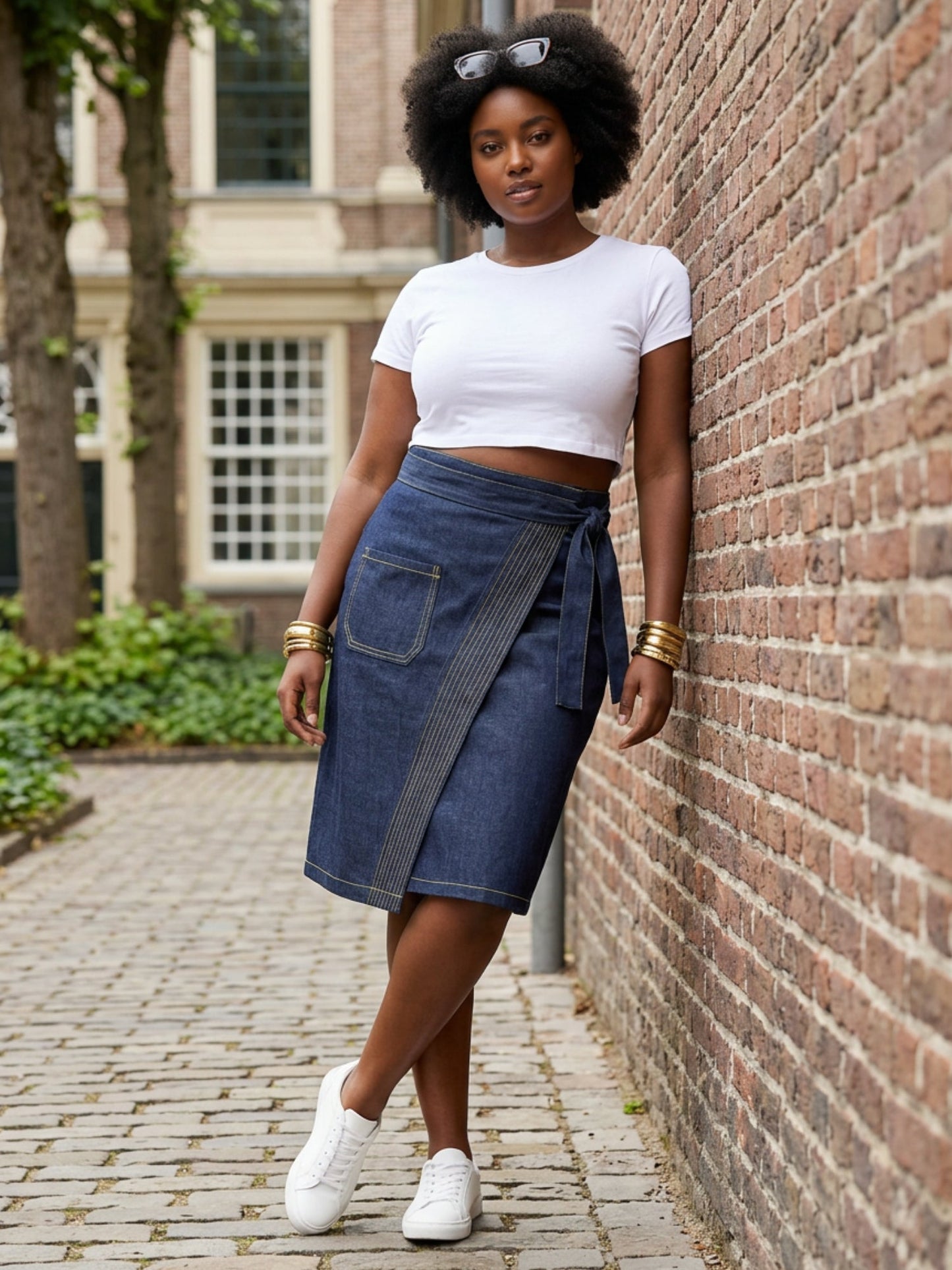 Denim Wrap Skirt - Asi Masili