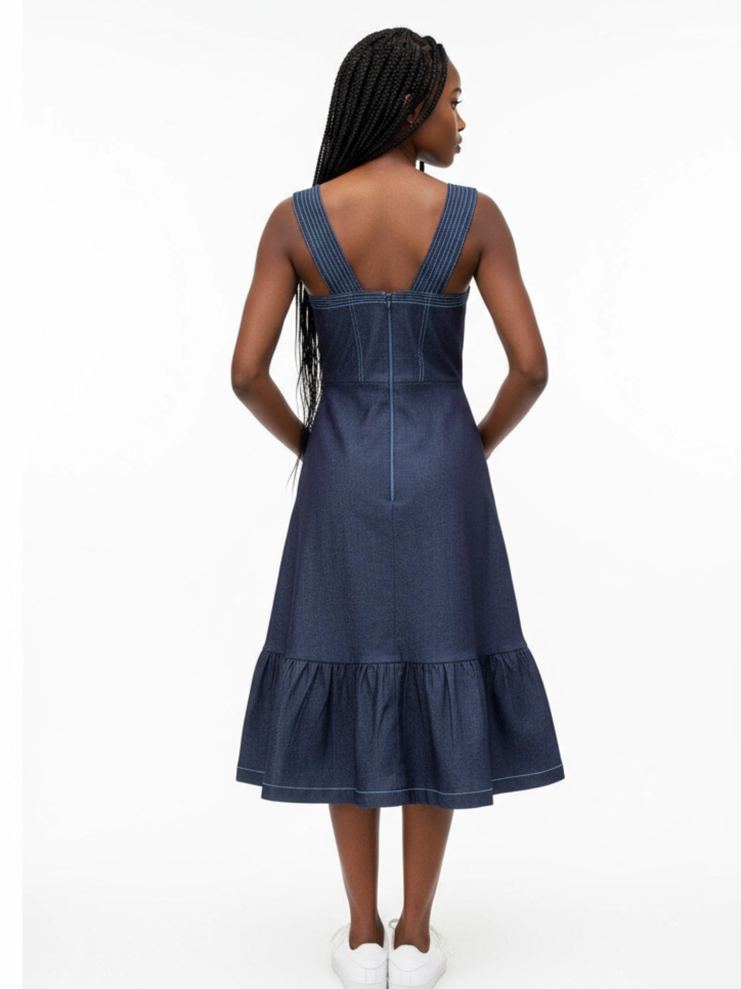 Flared Denim Dress - Asi Masili