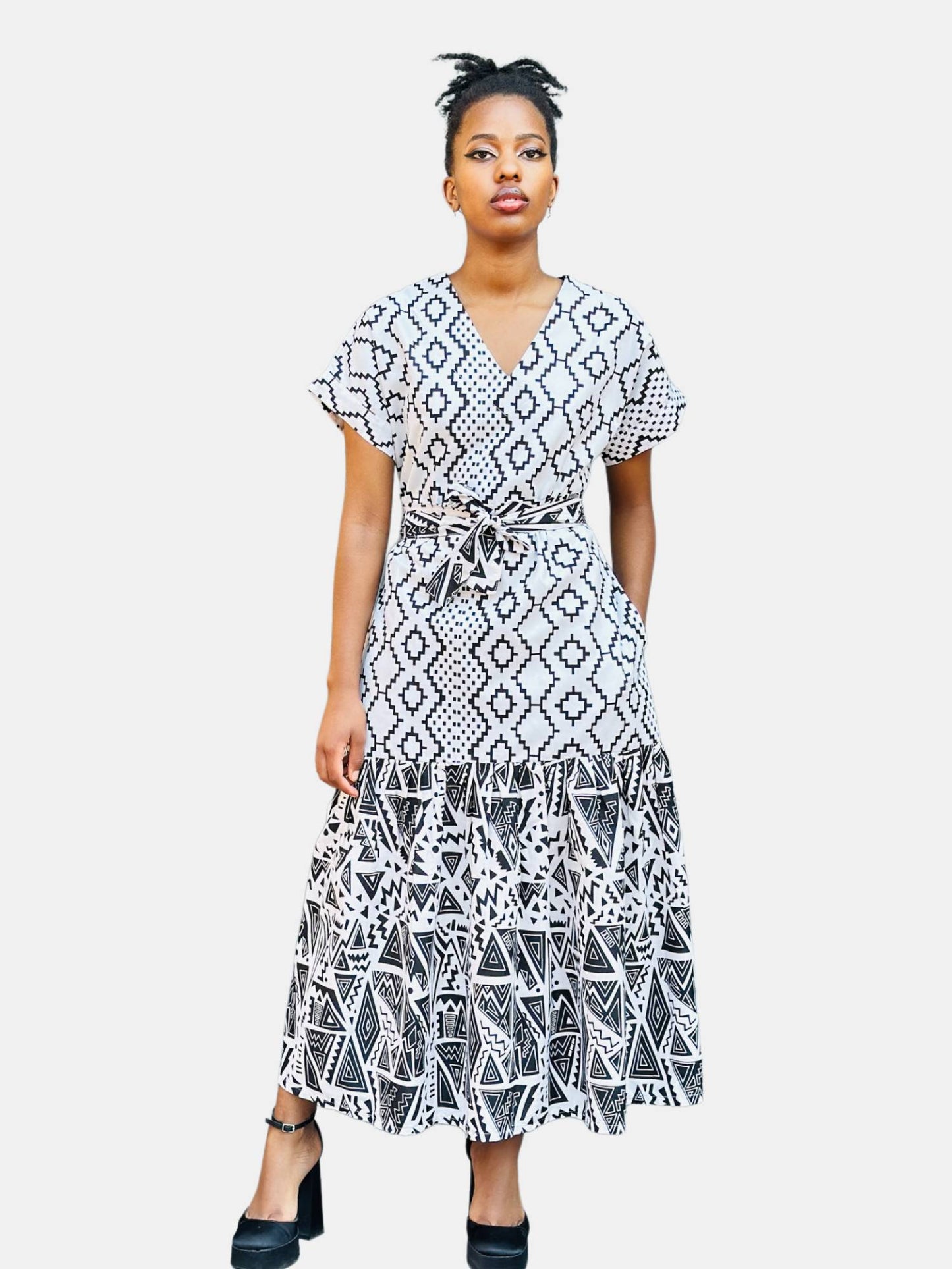 Monochrome Tunic Dress - Asi Masili