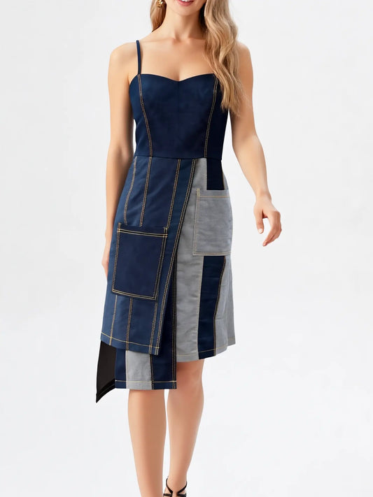 Asymmetrical Denim Dress