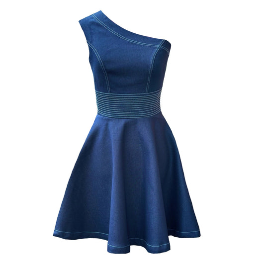 Flared Denim Dress