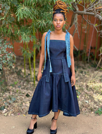 High Low Denim Dress