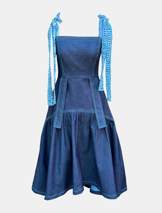 High Low Denim Dress