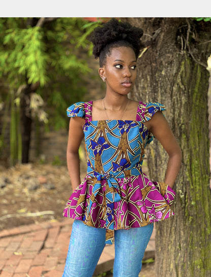 IMAN PEPLUM TOP - Asi Masili