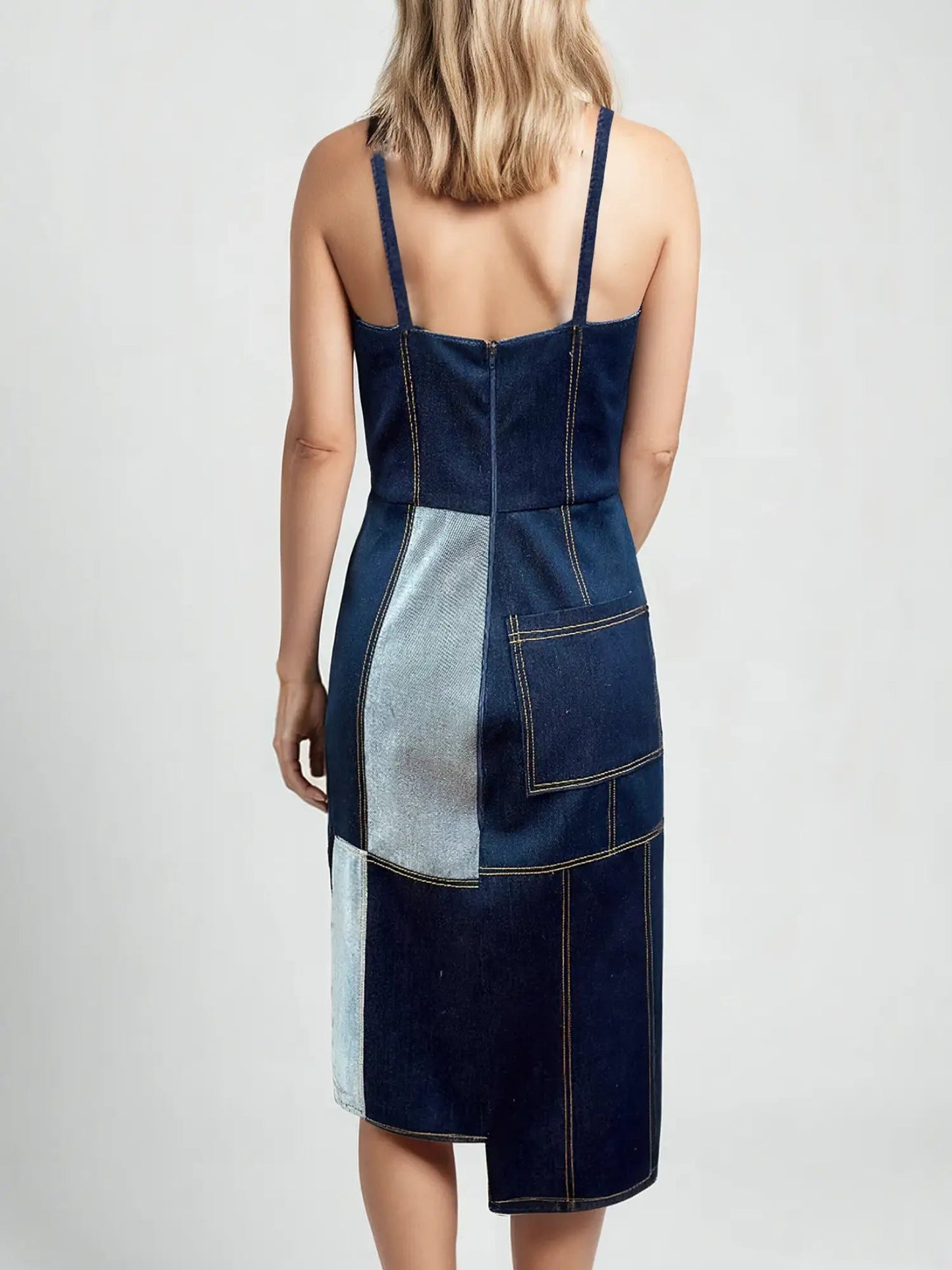 Asymmetrical Denim Dress - Asi Masili