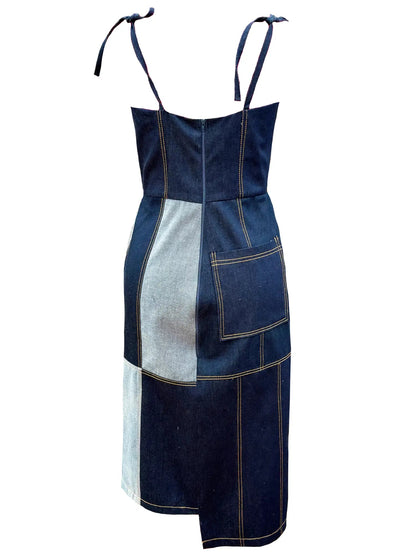 Asymmetrical Denim Dress - Asi Masili