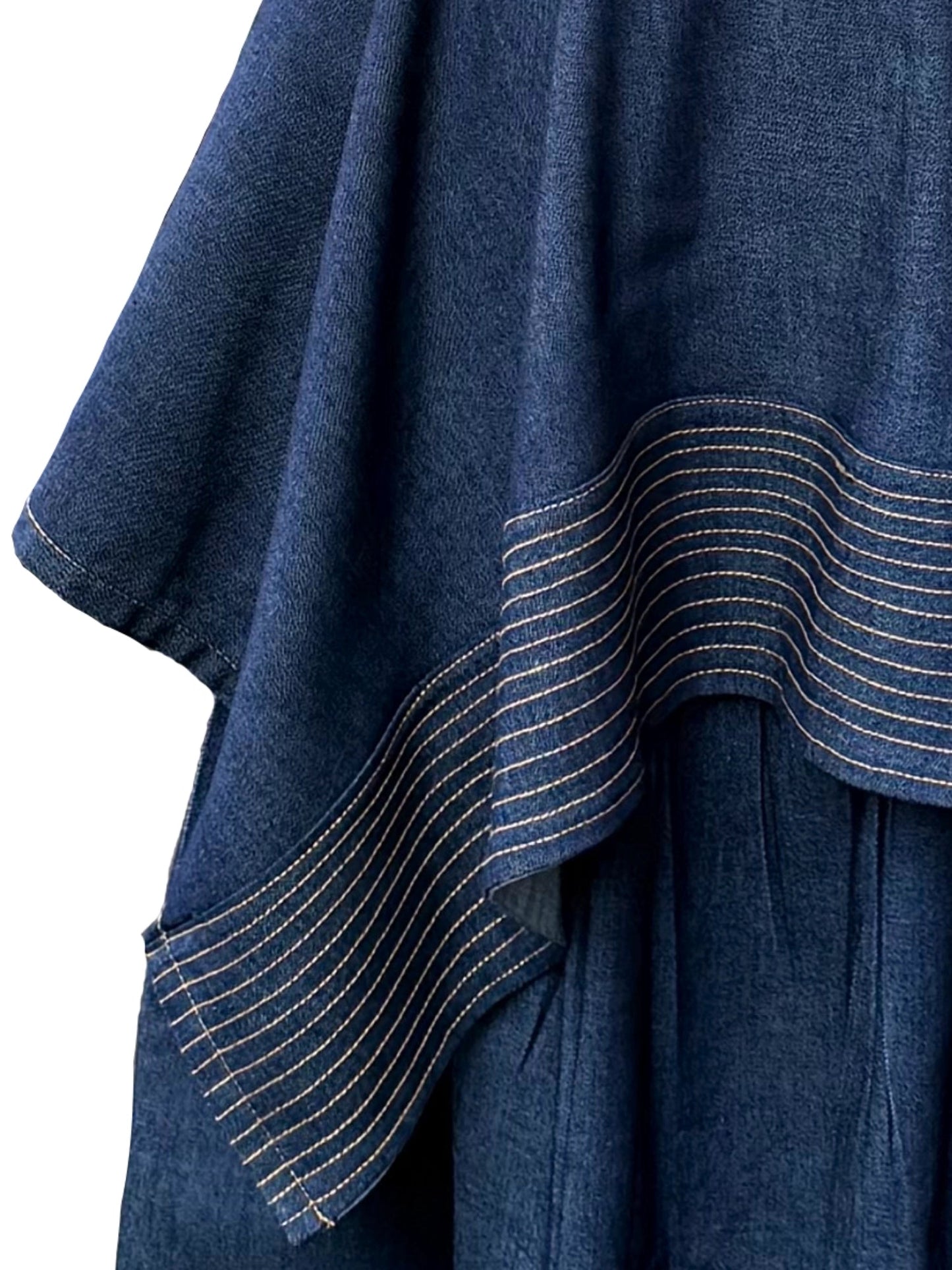 Denim Square Neck Dress - Asi Masili