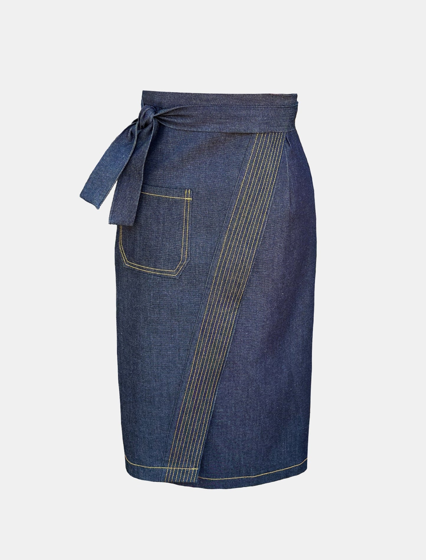 Denim Wrap Skirt - Asi Masili