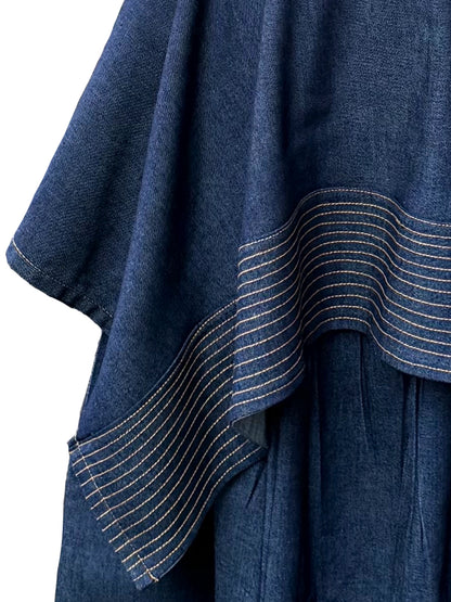 Denim Square Neck Dress