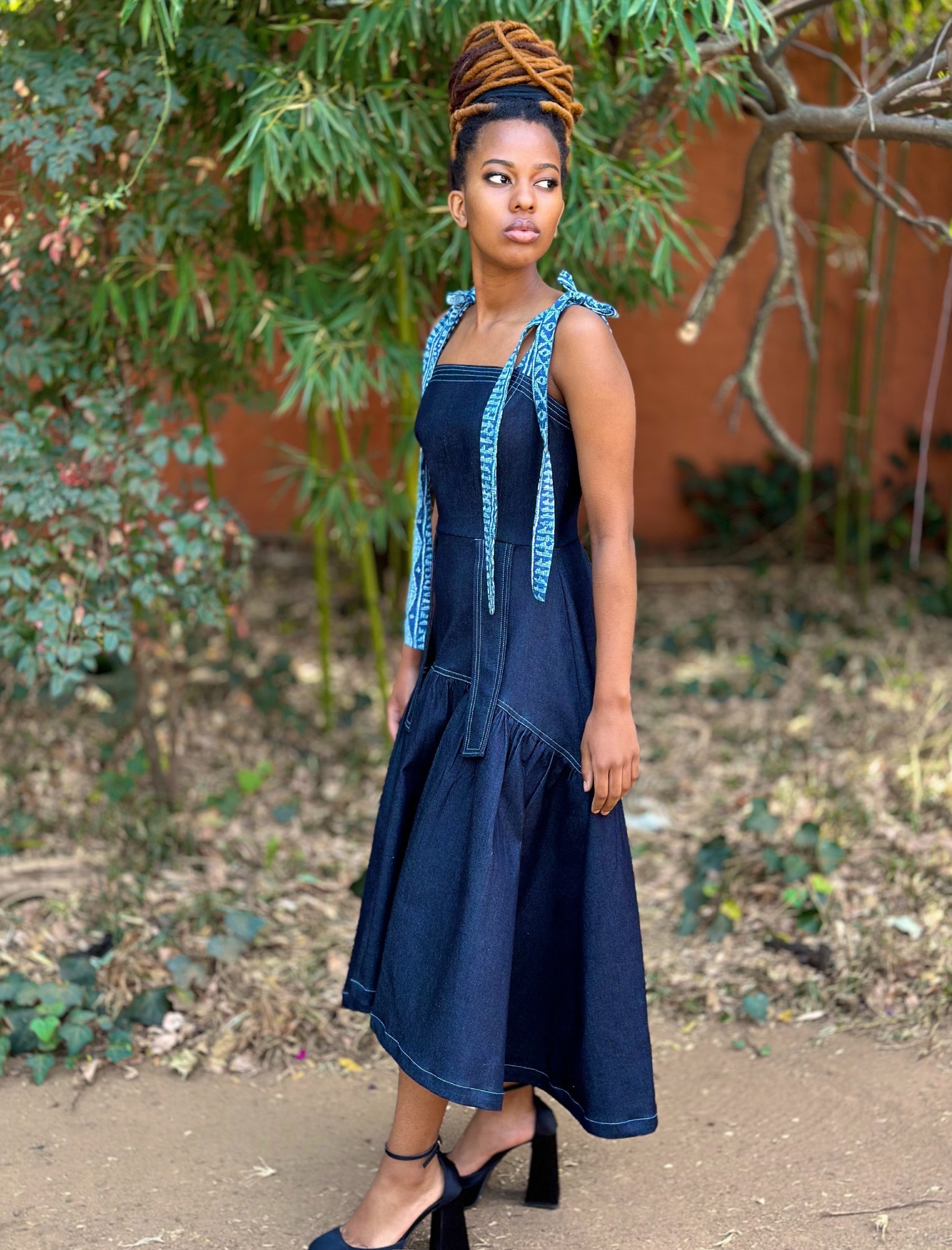 High Low Denim Dress - Asi Masili