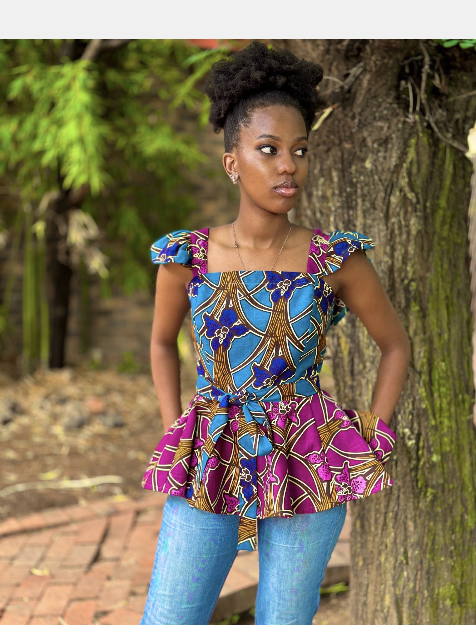 IMAN PEPLUM TOP - Asi Masili