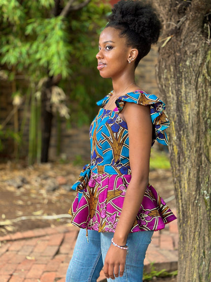 IMAN PEPLUM TOP - Asi Masili