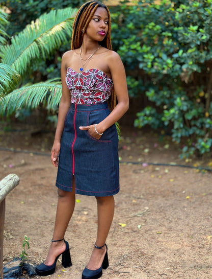 Kamo Denim Skirt - Asi Masili