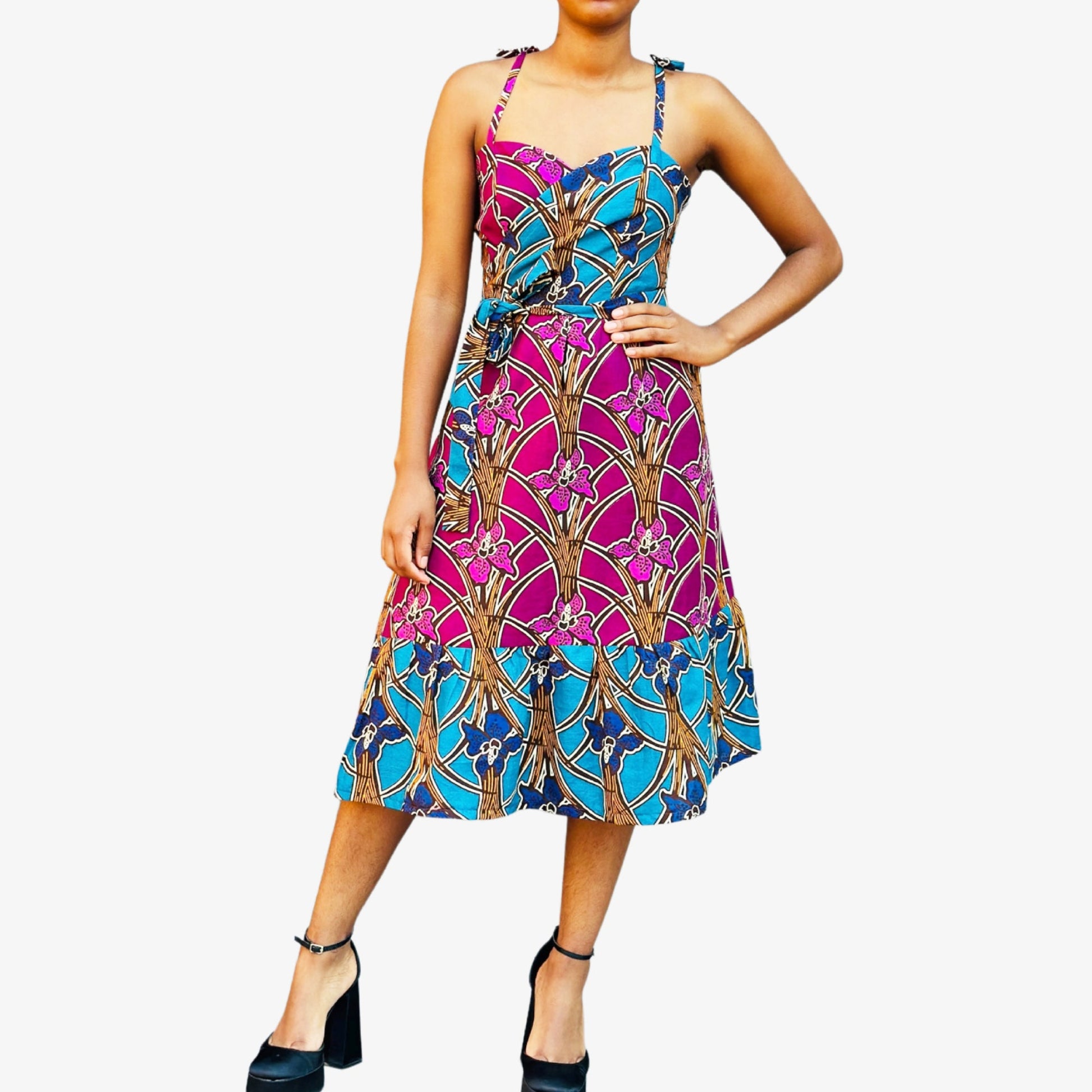 Mixed Wrap Dress - Asi Masili
