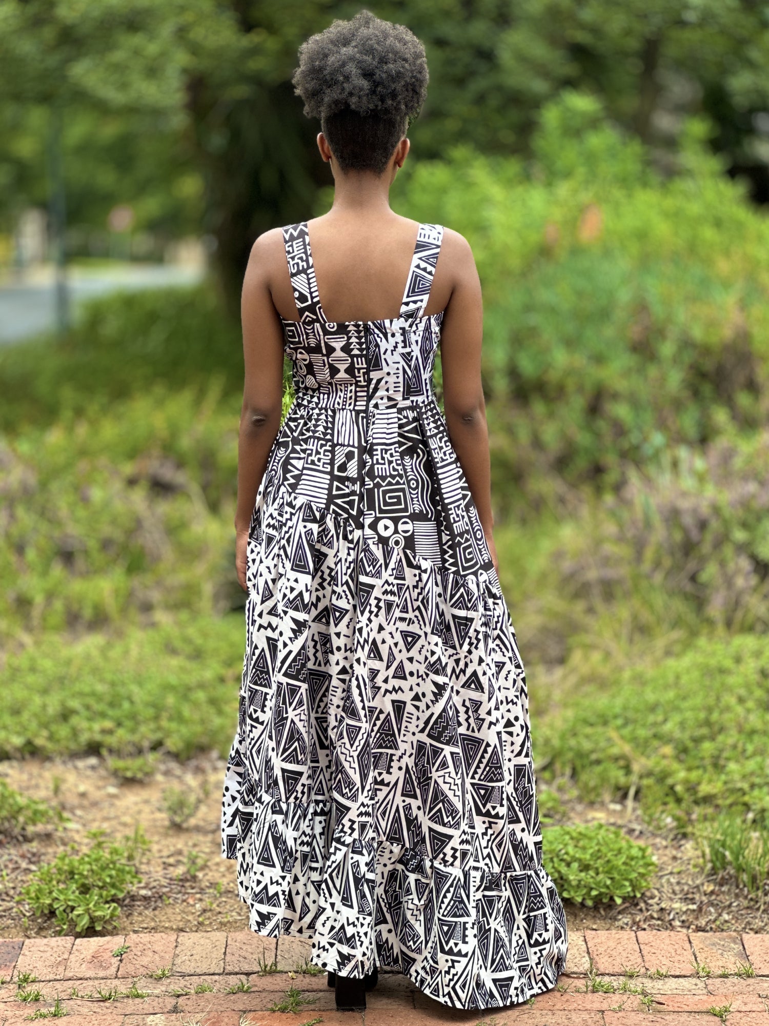 Monochrome Maxi Dress - Asi Masili