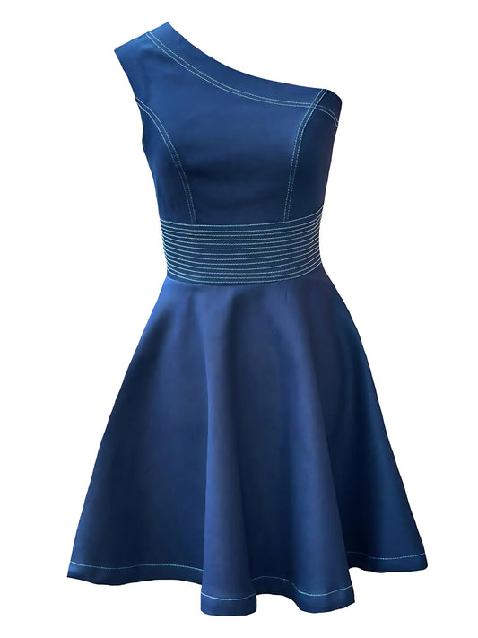 Flared Denim Dress