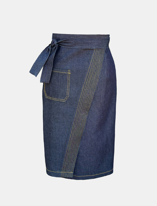 Denim Wrap Skirt